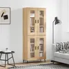 Image de vidaXL Buffet Haut, Armoire de Rangement avec Pieds, Meuble de Rangement, Organisateur Salon Salle de Séjour, Moderne, Chêne Sonoma Bois d'Ingénierie