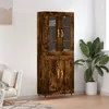 Image de vidaXL Buffet Haut, Armoire de Rangement avec Pieds, Meuble de Rangement, Organisateur Salon Salle de Séjour, Moderne, Chêne Fumé Bois d'Ingénierie