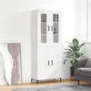 Image de Buffet haut Blanc 69,5x34x180 cm Bois d ingénierie