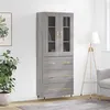 Image de Buffet haut Sonoma gris 69,5x34x180 cm Bois d ingénierie