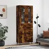Image de vidaXL Hoge kast 69,5x34x180 cm bewerkt hout gerookt eikenkleurig3198486