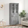 Image de Buffet haut Gris béton 69,5x34x180 cm Bois d ingénierie