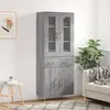 Image de Buffet haut Sonoma gris 69,5x34x180 cm Bois d ingénierie