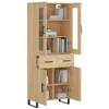 Image de vidaXL Buffet haut Chêne sonoma 69,5x34x180 cm Bois d'ingénierie