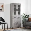 Image de vidaXL Hoge kast 69,5x34x180 cm bewerkt hout grijs sonoma eikenkleurig3198559