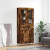 Image de vidaXL Buffet Haut, Armoire avec Pieds, Meuble de Rangement, Organisateur de Salon Salle de Séjour Intérieur, Chêne Fumé Bois d'Ingénierie