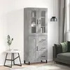 Image de vidaXL Buffet Haut, Armoire de Rangement avec Pieds, Meuble de Rangement, Organisateur Salon Salle de Séjour, Moderne, Gris Béton Bois d'Ingénierie