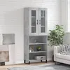 Image de Buffet haut Gris béton 69,5x34x180 cm Bois d ingénierie