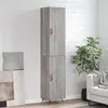 Image de vidaXL Buffet haut Sonoma gris 34,5x34x180 cm Bois d'ingénierie 3198767