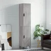 Image de vidaXL Buffet haut Sonoma gris 34,5x34x180 cm Bois d'ingénierie3198807