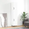 Image de vidaXL Buffet Haut, Armoire avec Portes et Pieds, Meuble de Rangement, Organisateur de Salon Salle de Séjour, Moderne, Blanc Bois d'Ingénierie