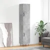 Image de vidaXL Buffet Haut, Armoire avec Portes et Pieds, Meuble de Rangement, Organisateur de Salon Salle de Séjour, Moderne, Gris Béton Bois d'Ingénierie