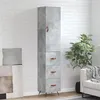 Image de vidaXL Buffet haut Gris béton 34,5x34x180 cm Bois d'ingénierie3198829