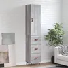 Image de Buffet haut Sonoma gris 34,5x34x180 cm Bois d ingénierie