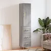 Image de vidaXL Hoge kast 34,5x34x180 cm bewerkt hout grijs sonoma eikenkleurig3198847