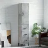 Image de vidaXL Hoge kast 34,5x34x180 cm bewerkt hout betongrijs3198853