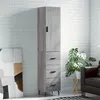 Image de vidaXL Buffet haut Sonoma gris 34,5x34x180 cm Bois d'ingénierie3198871
