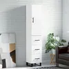 Image de vidaXL Hoge kast 34,5x34x180 cm bewerkt hout wit3198873