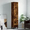 Image de vidaXL Hoge kast 34,5x34x180 cm bewerkt hout gerookt eikenkleurig3198878