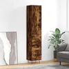 Image de vidaXL Buffet haut Chêne fumé 34,5x34x180 cm Bois d'ingénierie 3198886