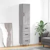 Image de vidaXL Buffet haut Sonoma gris 34,5x34x180 cm Bois d'ingénierie 3198887