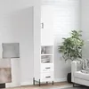 Image de vidaXL Buffet haut Blanc 34,5x34x180 cm Bois d'ingénierie 3198921