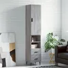 Image de vidaXL Buffet haut Sonoma gris 34,5x34x180 cm Bois d'ingénierie3198935