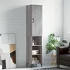 Image de vidaXL Buffet haut Sonoma gris 34,5x34x180 cm Bois d'ingénierie 3198983