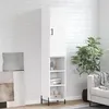 Image de vidaXL Buffet haut Blanc 34,5x34x180 cm Bois d'ingénierie 3198985