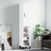 Image de Buffet haut Blanc 34,5x34x180 cm Bois d ingénierie