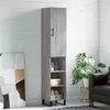 Image de vidaXL Buffet Haut, Armoire de Rangement avec Pieds, Meuble de Rangement, Organisateur Salon Salle de Séjour, Moderne, Sonoma Gris Bois d'Ingénierie