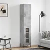 Image de vidaXL Buffet Haut, Armoire de Rangement avec Pieds, Meuble de Rangement, Organisateur Salon Salle de Séjour, Moderne, Gris Béton Bois d'Ingénierie