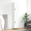 Image de vidaXL Buffet haut Blanc brillant 34,5x34x180 cm Bois d'ingénierie 3199083