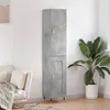 Image de vidaXL Buffet haut Gris béton 34,5x34x180 cm Bois d'ingénierie3199093