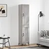 Image de vidaXL Hoge kast 34,5x34x180 cm bewerkt hout grijs sonoma eikenkleurig3199111