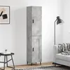 Image de vidaXL Buffet haut Gris béton 34,5x34x180 cm Bois d'ingénierie 3199125