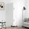 Image de Buffet haut Blanc 34,5x34x180 cm Bois d ingénierie