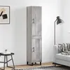 Image de vidaXL Buffet haut Sonoma gris 34,5x34x180 cm Bois d'ingénierie 3199135