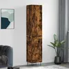 Image de vidaXL Buffet haut Chêne fumé 34,5x34x180 cm Bois d'ingénierie 3199142