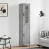 Image de vidaXL Buffet Haut, Armoire de Rangement avec Pieds, Meuble de Rangement, Organisateur Salon Salle de Séjour, Moderne, Gris Béton Bois d'Ingénierie
