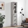 Image de Buffet haut Sonoma gris 34,5x34x180 cm Bois d ingénierie