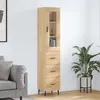 Image de vidaXL Buffet Haut, Armoire de Rangement avec Pieds, Meuble de Rangement, Organisateur Salon Salle de Séjour, Moderne, Chêne Sonoma Bois d'Ingénierie