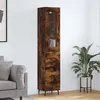 Image de vidaXL Buffet Haut, Armoire de Rangement avec Pieds, Meuble de Rangement, Organisateur Salon Salle de Séjour, Moderne, Chêne Fumé Bois d'Ingénierie