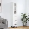 Image de vidaXL Hoge kast 34,5x34x180 cm bewerkt hout wit3199257