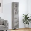 Image de vidaXL Buffet Haut, Armoire de Rangement avec Pieds, Meuble de Rangement, Organisateur Salon Salle de Séjour, Moderne, Sonoma Gris Bois d'Ingénierie