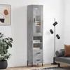 Image de vidaXL Buffet haut Gris béton 34,5x34x180 cm Bois d'ingénierie 3199309