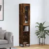 Image de vidaXL Buffet Haut, Armoire de Rangement avec Pieds, Meuble de Rangement, Organisateur Salon Salle de Séjour, Chêne Fumé Bois d'Ingénierie
