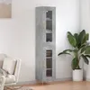Image de vidaXL Buffet haut Gris béton 34,5x34x180 cm Bois d'ingénierie 3199421