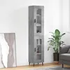 Image de vidaXL Buffet Haut, Armoire de Rangement avec Pieds, Meuble de Rangement, Organisateur Salon Salle de Séjour, Gris Béton Bois d'Ingénierie