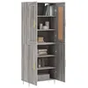Image de Buffet haut Sonoma gris 69,5x34x180 cm Bois d'ingénierie